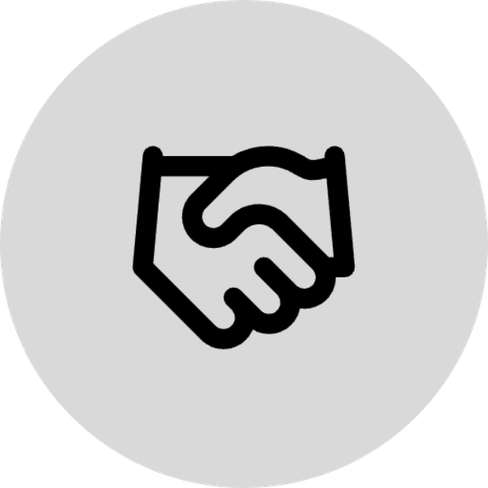 Icône poignée de main représentant un partenariat